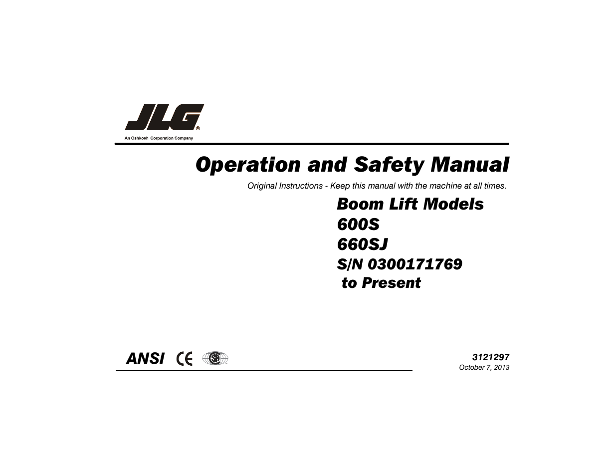 JLG 660SJ Operator Manual User Manual | 118 pages