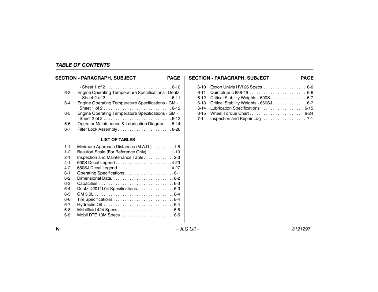 JLG 660SJ Operator Manual User Manual | Page 10 / 118