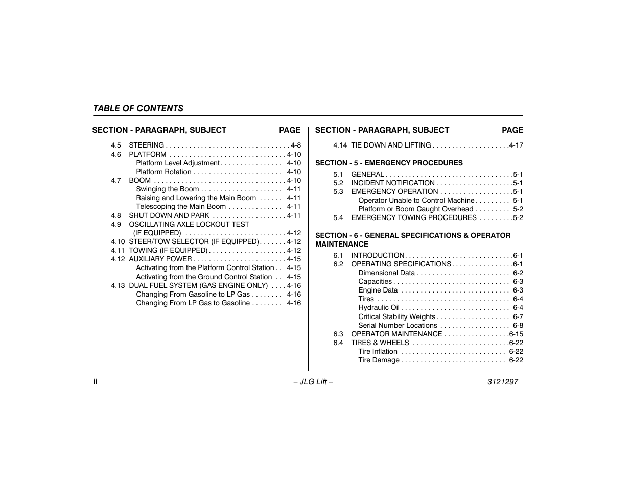JLG 660SJ Operator Manual User Manual | Page 8 / 118