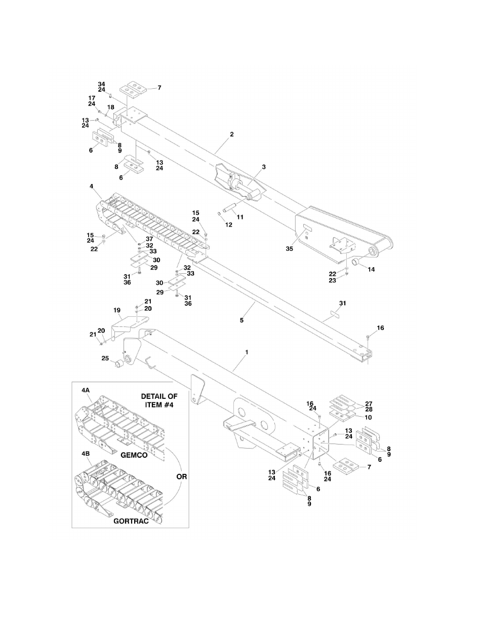 Figure 3-5. e/m400ajp main boom assembly | JLG M450 ANSI Parts Manual User Manual | Page 106 / 266