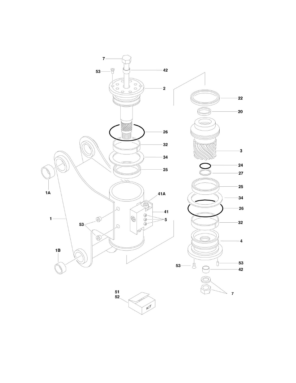 Figure 3-7. rotator assembly | JLG M450 ANSI Parts Manual User Manual | Page 114 / 266