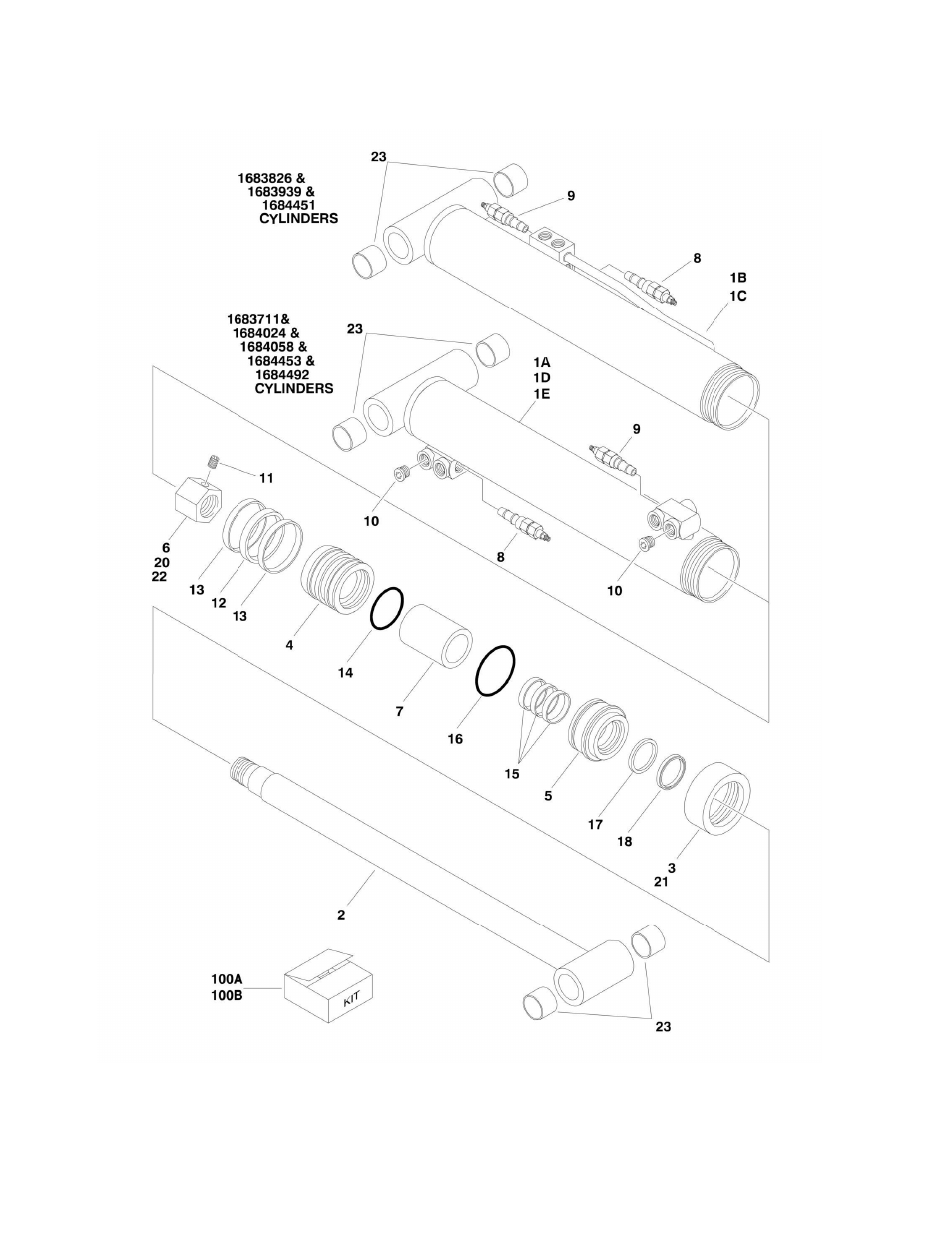 Figure 5-7. lift cylinder assembly - lower | JLG M450 ANSI Parts Manual User Manual | Page 170 / 266
