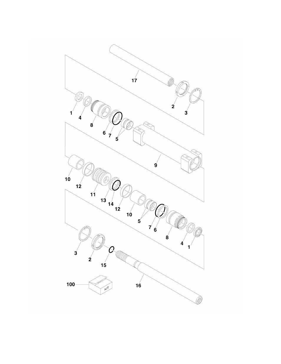 Figure 5-14. steer cylinder assembly | JLG M450 ANSI Parts Manual User Manual | Page 192 / 266
