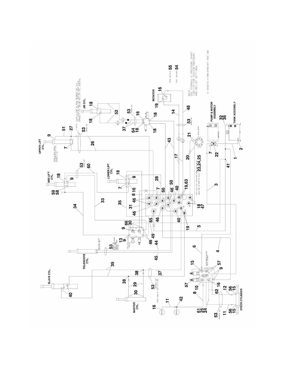 Figure 6-2. standard hydraulic diagram (e/m450aj) | JLG M450 ANSI Parts Manual User Manual | Page 208 / 266