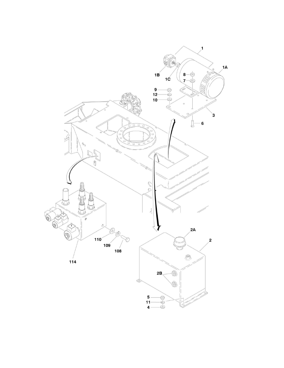 Figure 1-5. hydraulic components installation | JLG M450 ANSI Parts Manual User Manual | Page 26 / 266