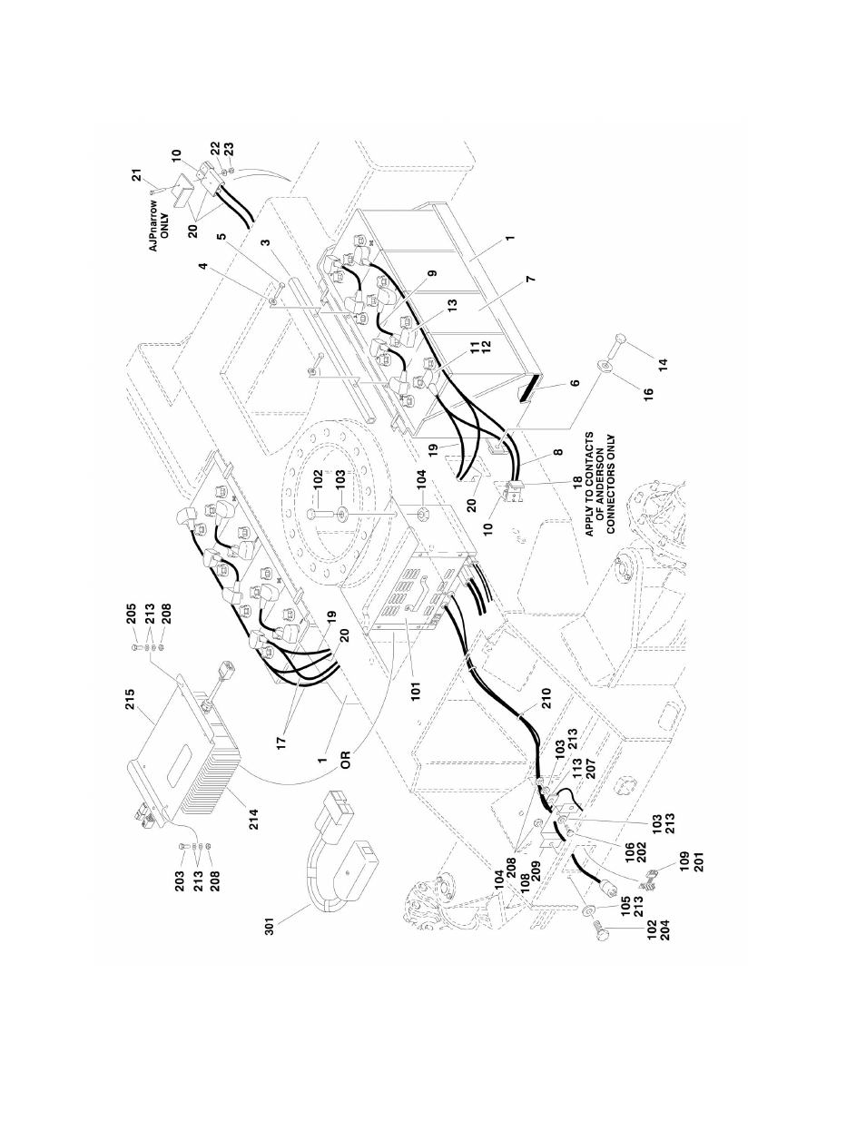 Figure 1-7. batteries and charger installations | JLG M450 ANSI Parts Manual User Manual | Page 30 / 266
