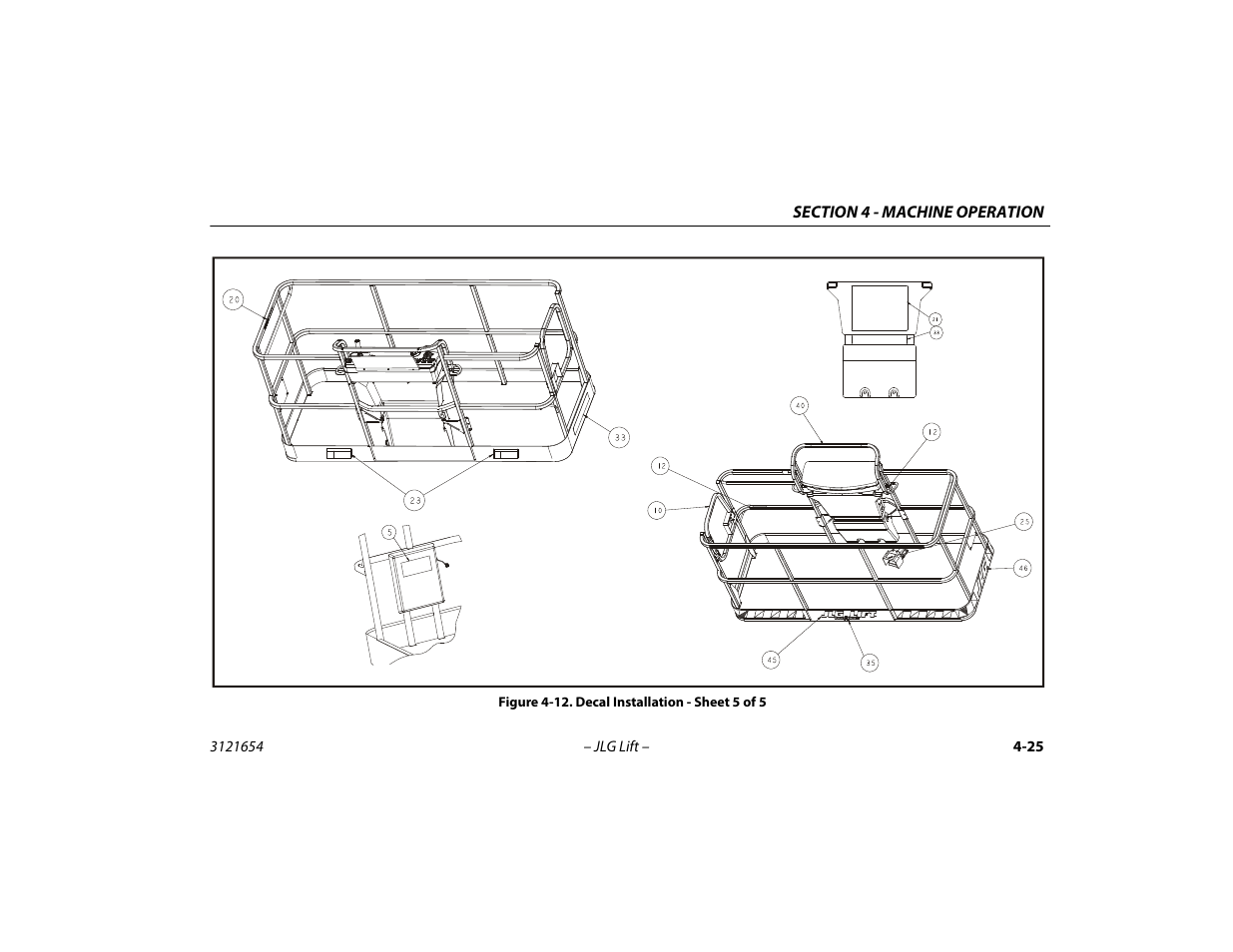 Decal installation - sheet 5 of 5 -25 | JLG 740AJ Operator Manual User Manual | Page 91 / 130