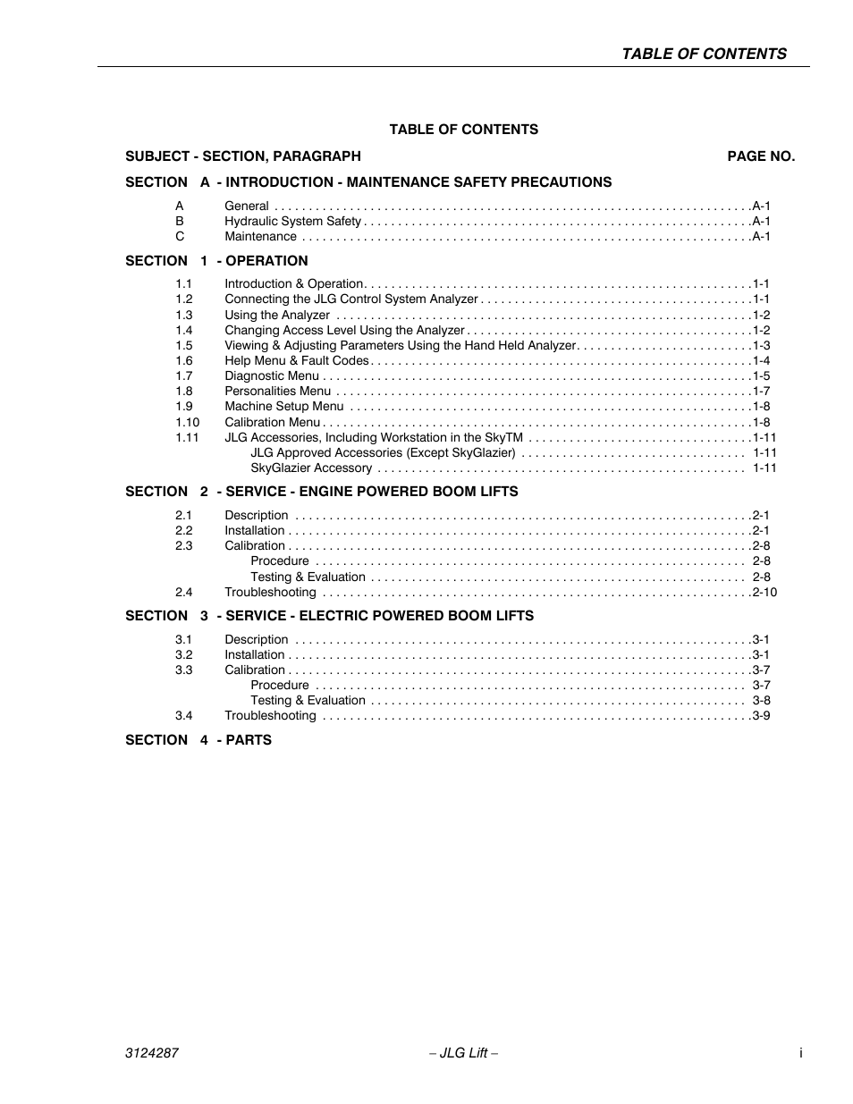 JLG LSS Boom User Manual | Page 5 / 68