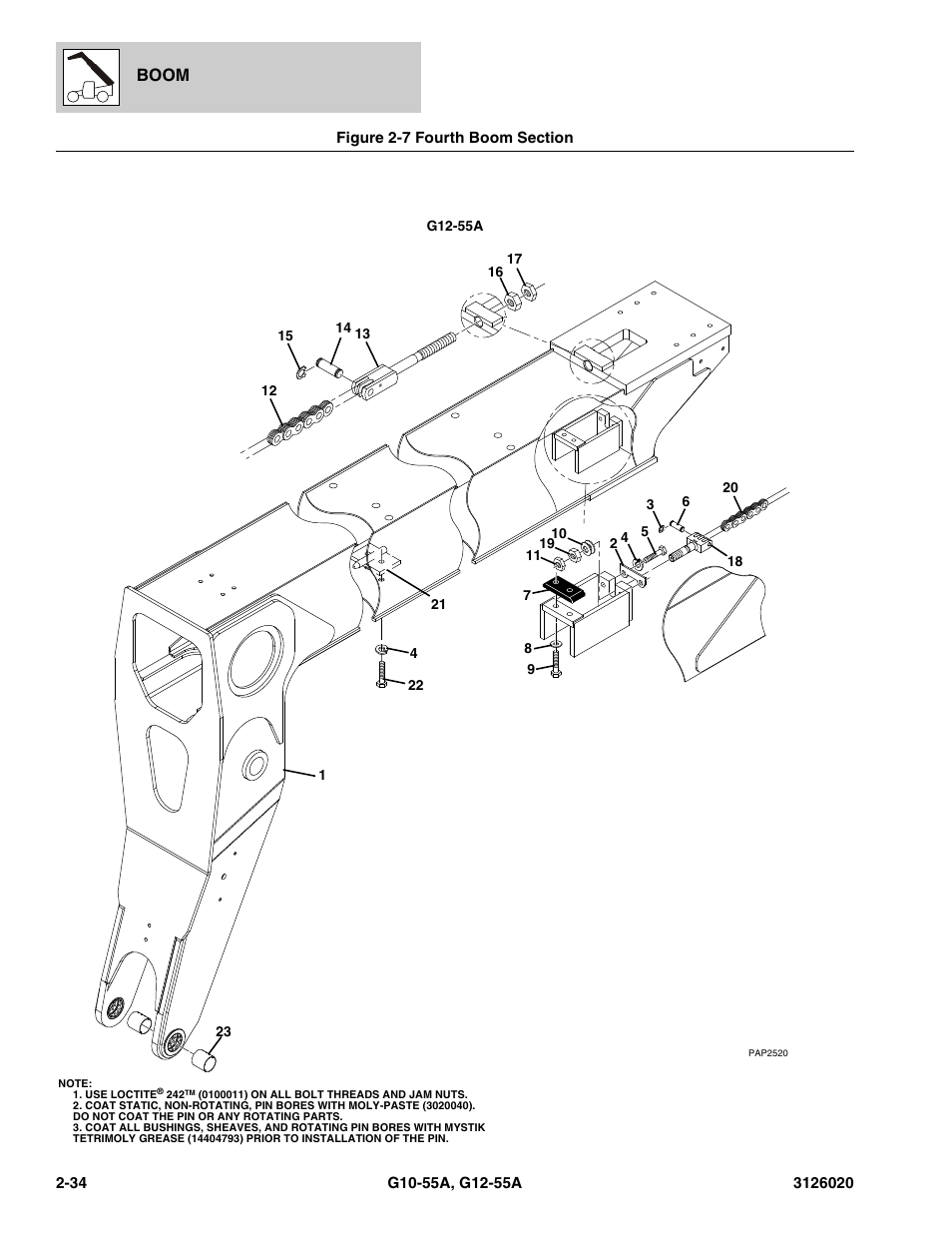 Boom | JLG G12-55A Parts Manual User Manual | Page 62 / 728