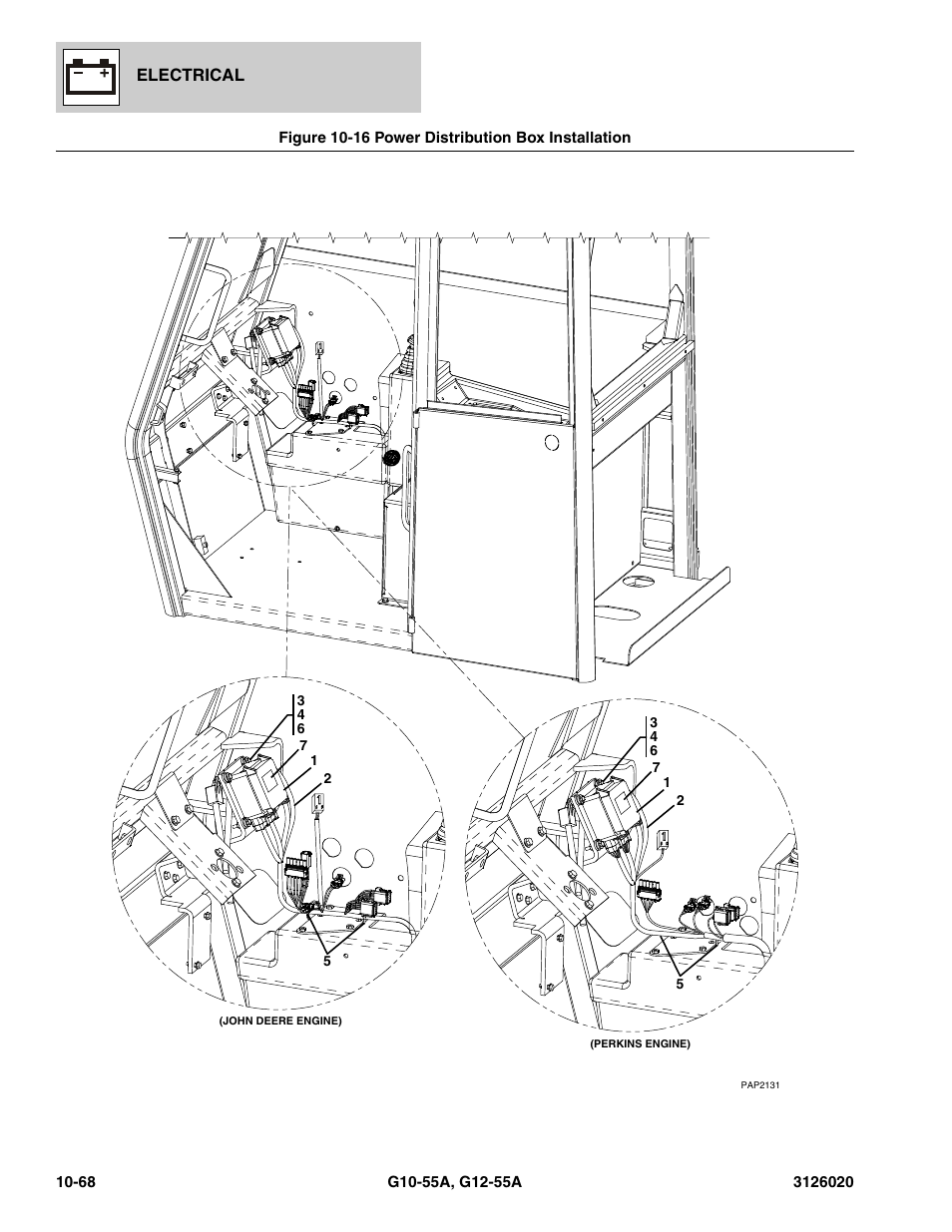 Figure 10-16 power distribution box installation, Power distribution box installation -68 | JLG G12-55A Parts Manual User Manual | Page 620 / 728