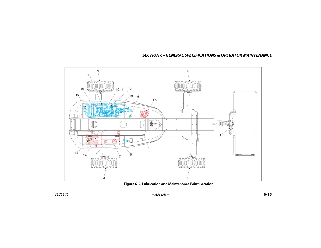 Lubrication and maintenance point location -15 | JLG 1200SJP Operator Manual User Manual | Page 107 / 128