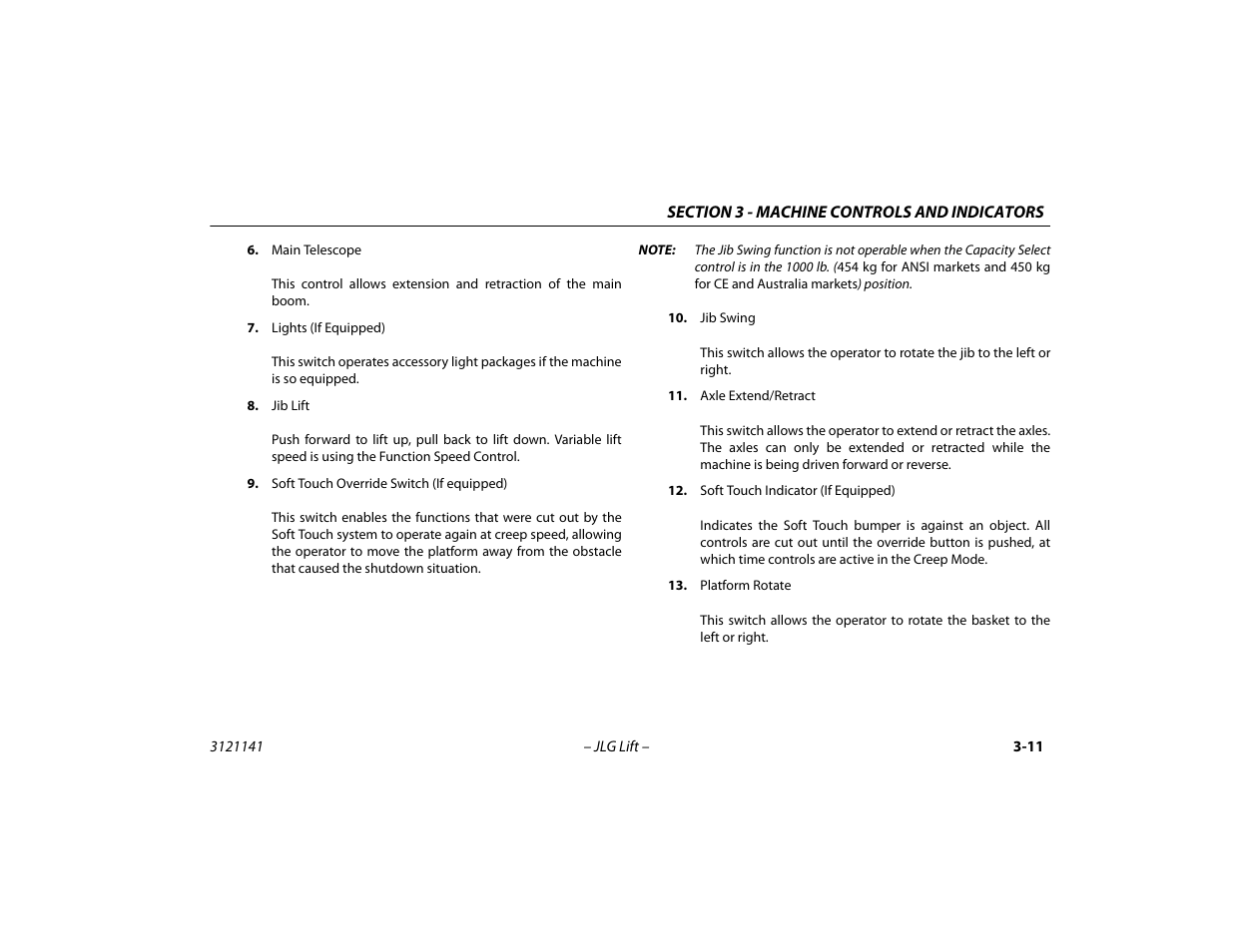 JLG 1200SJP Operator Manual User Manual | Page 51 / 128