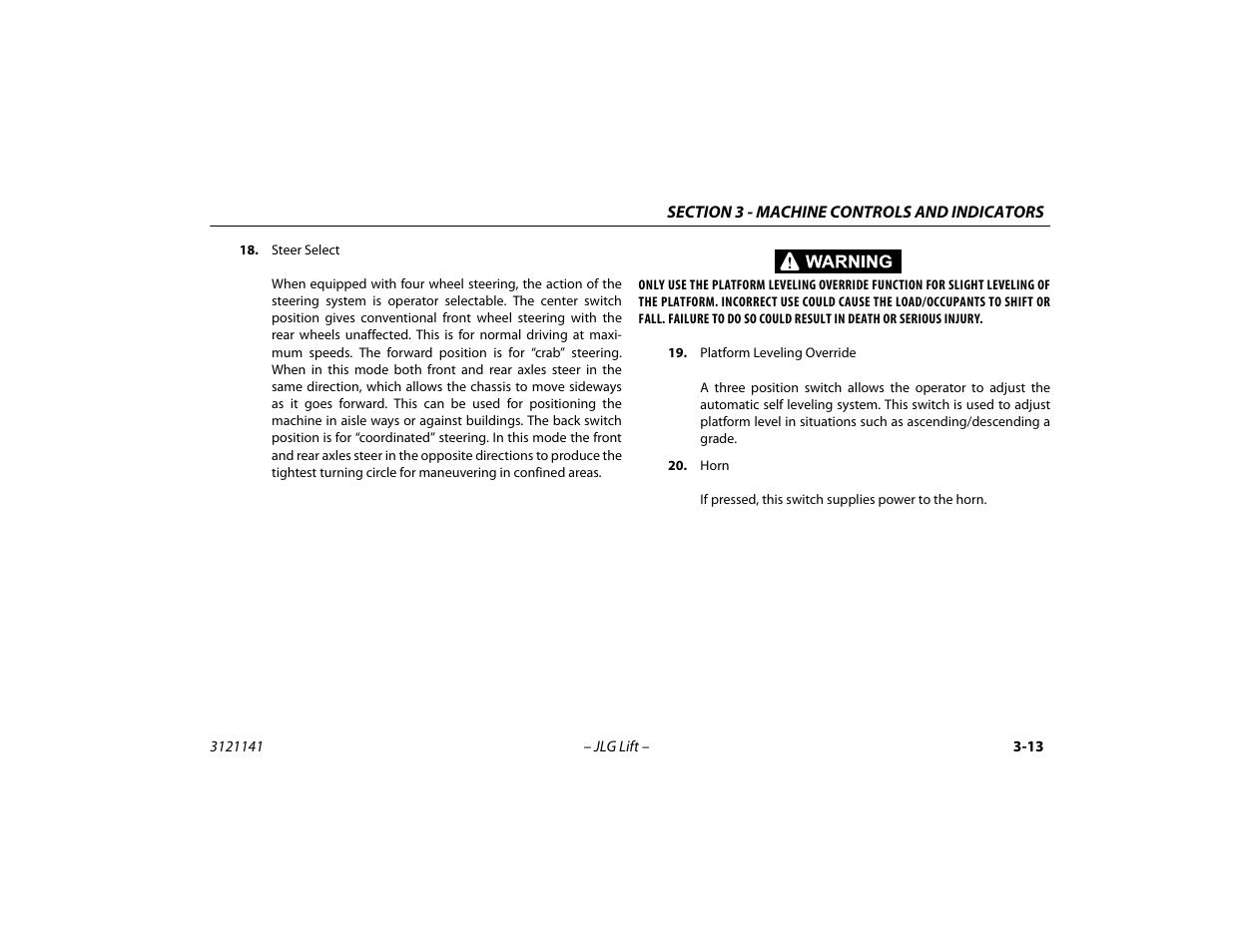 JLG 1200SJP Operator Manual User Manual | Page 53 / 128