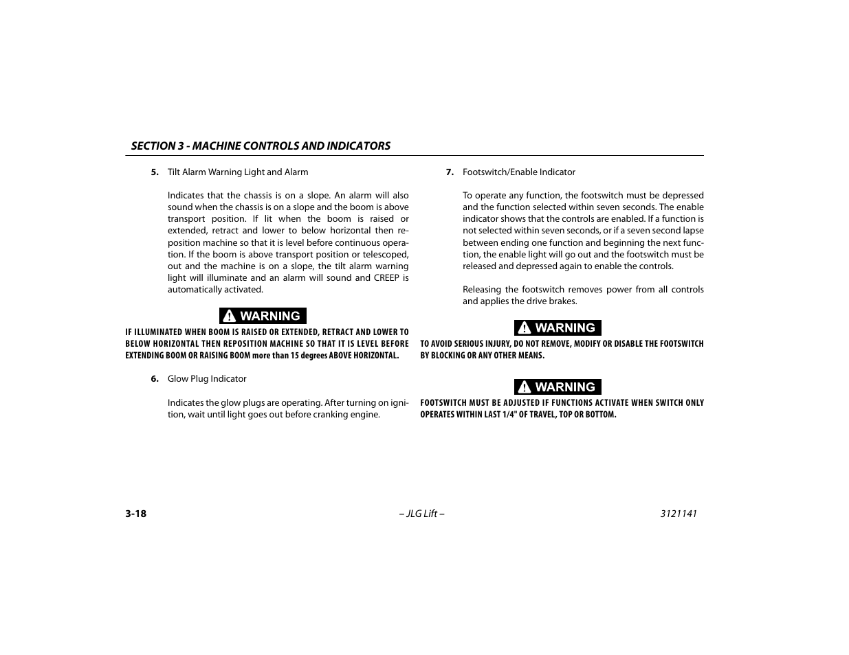 JLG 1200SJP Operator Manual User Manual | Page 58 / 128