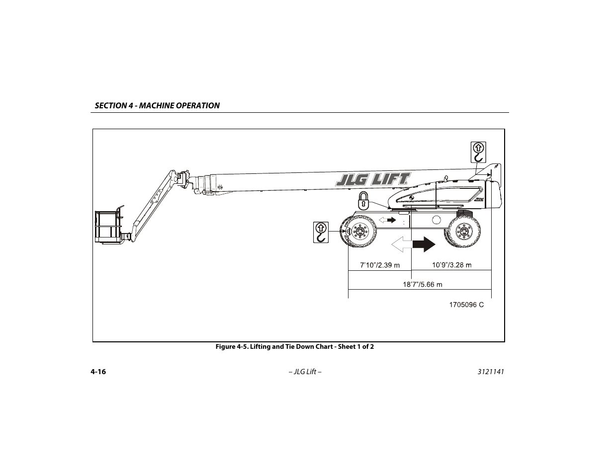 Lifting and tie down chart - sheet 1 of 2 -16 | JLG 1200SJP Operator Manual User Manual | Page 76 / 128