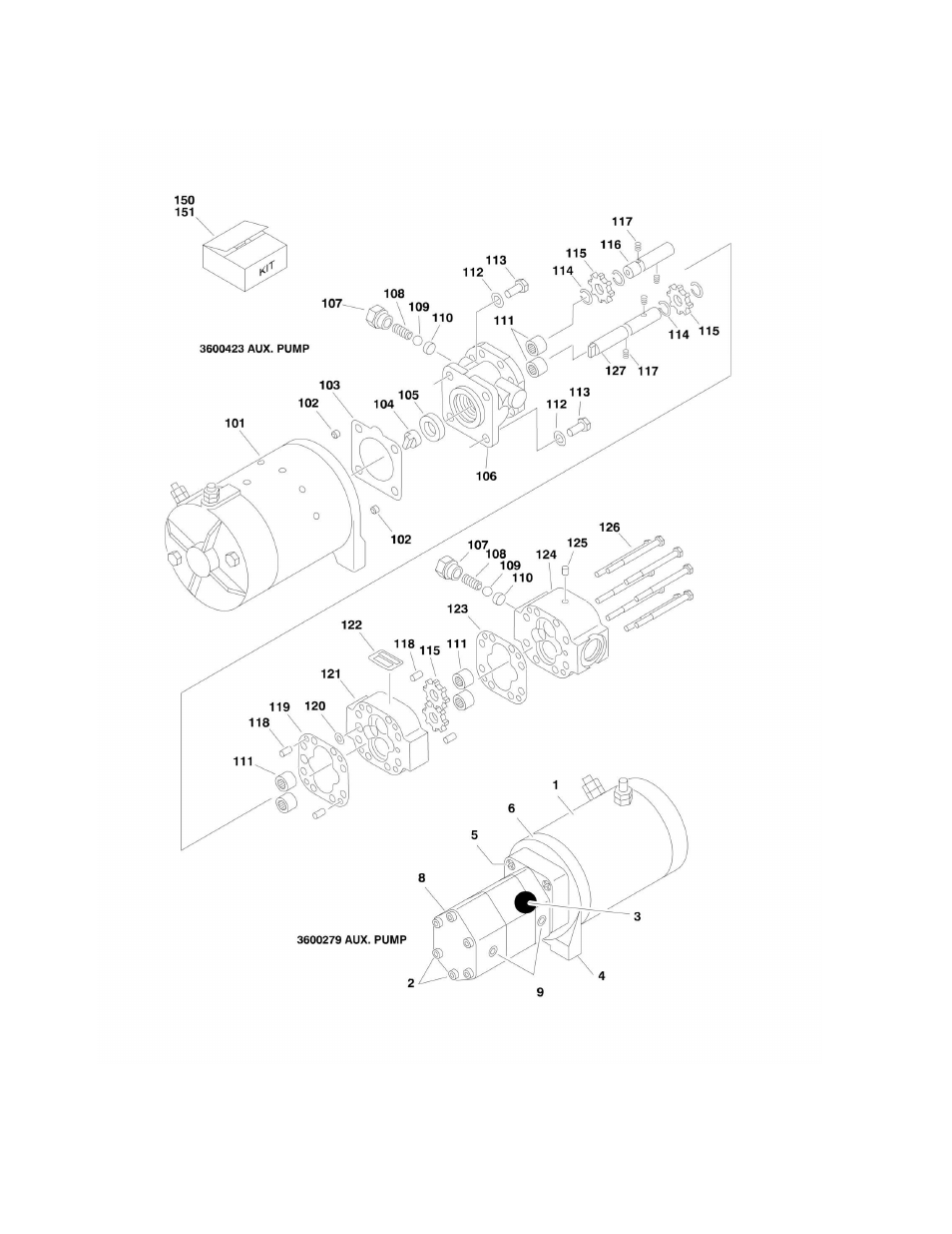 Figure 2-27. auxiliary pump assembly | JLG 450A_AJ Series II Parts Manual User Manual | Page 218 / 490