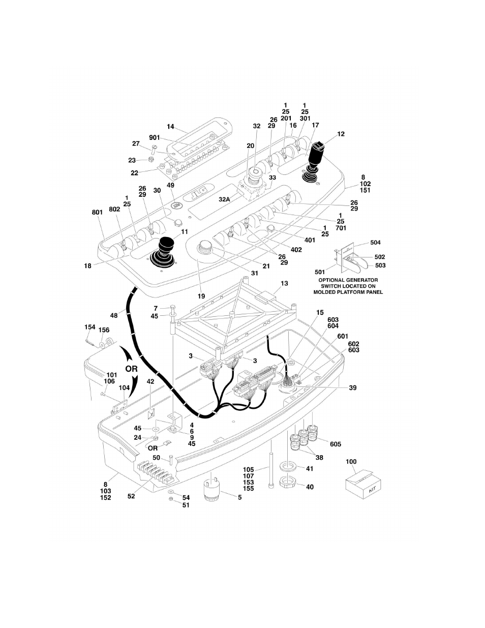 Figure 4-5. platform console assembly | JLG 450A_AJ Series II Parts Manual User Manual | Page 294 / 490