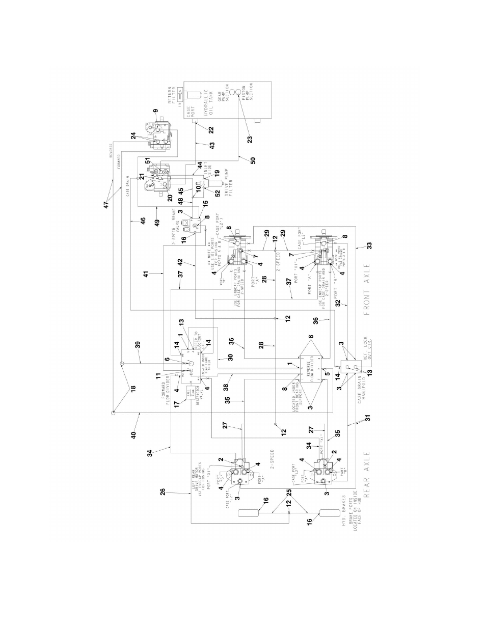 Figure 6-10. drive hydraulic diagram - 4wd | JLG 450A_AJ Series II Parts Manual User Manual | Page 386 / 490