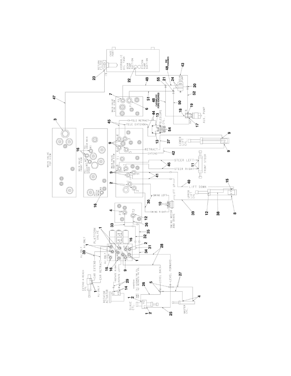 Figure 6-12. standard hydraulic diagram | JLG 450A_AJ Series II Parts Manual User Manual | Page 394 / 490