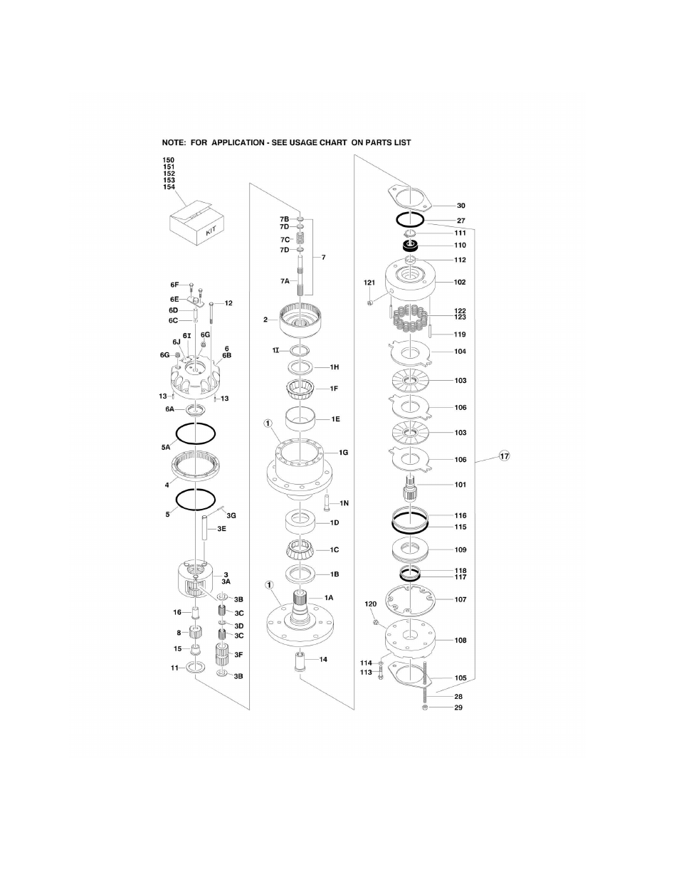 Figure 1-7. drive hub/brake assembly | JLG 450A_AJ Series II Parts Manual User Manual | Page 40 / 490