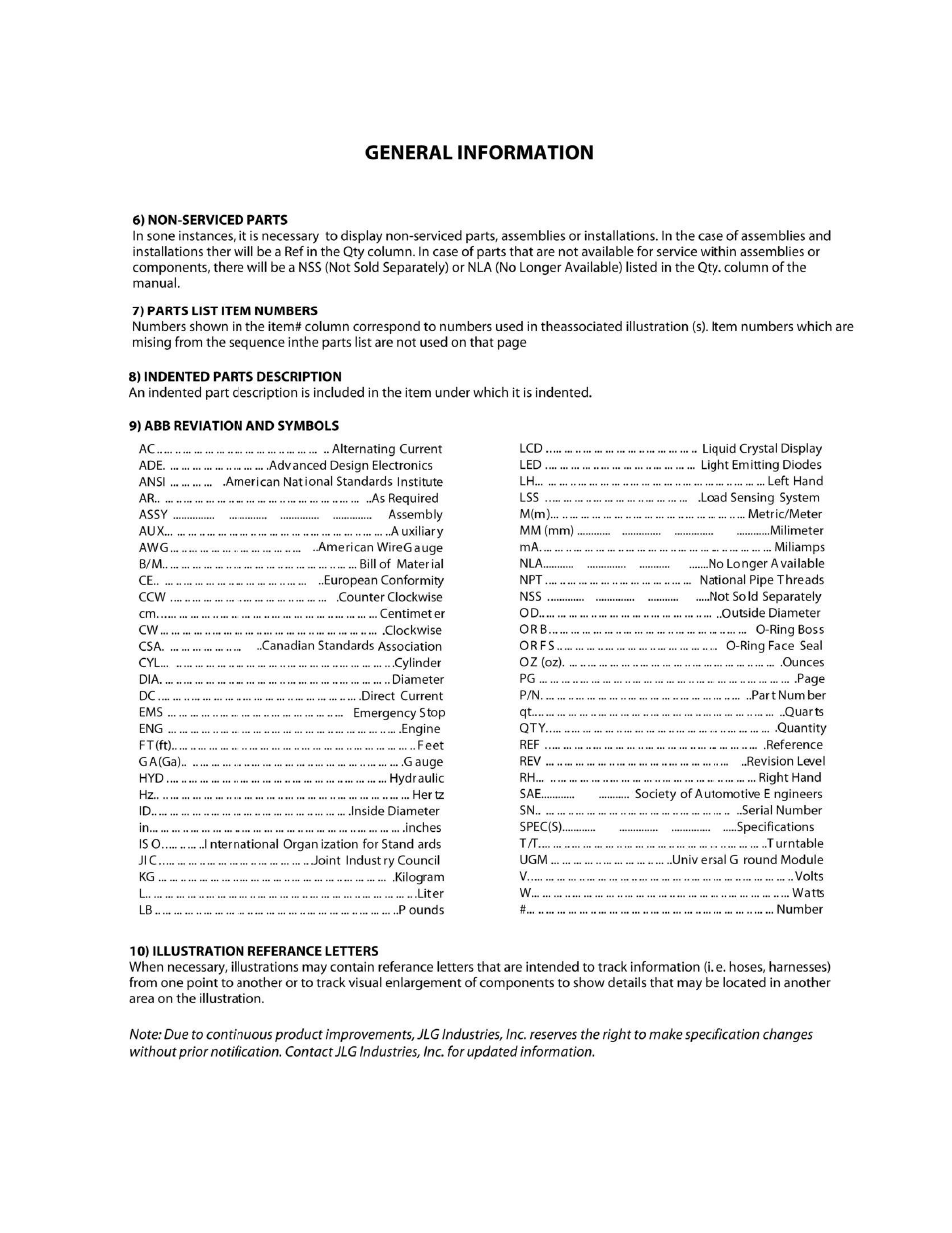 JLG 450A_AJ Series II Parts Manual User Manual | Page 5 / 490