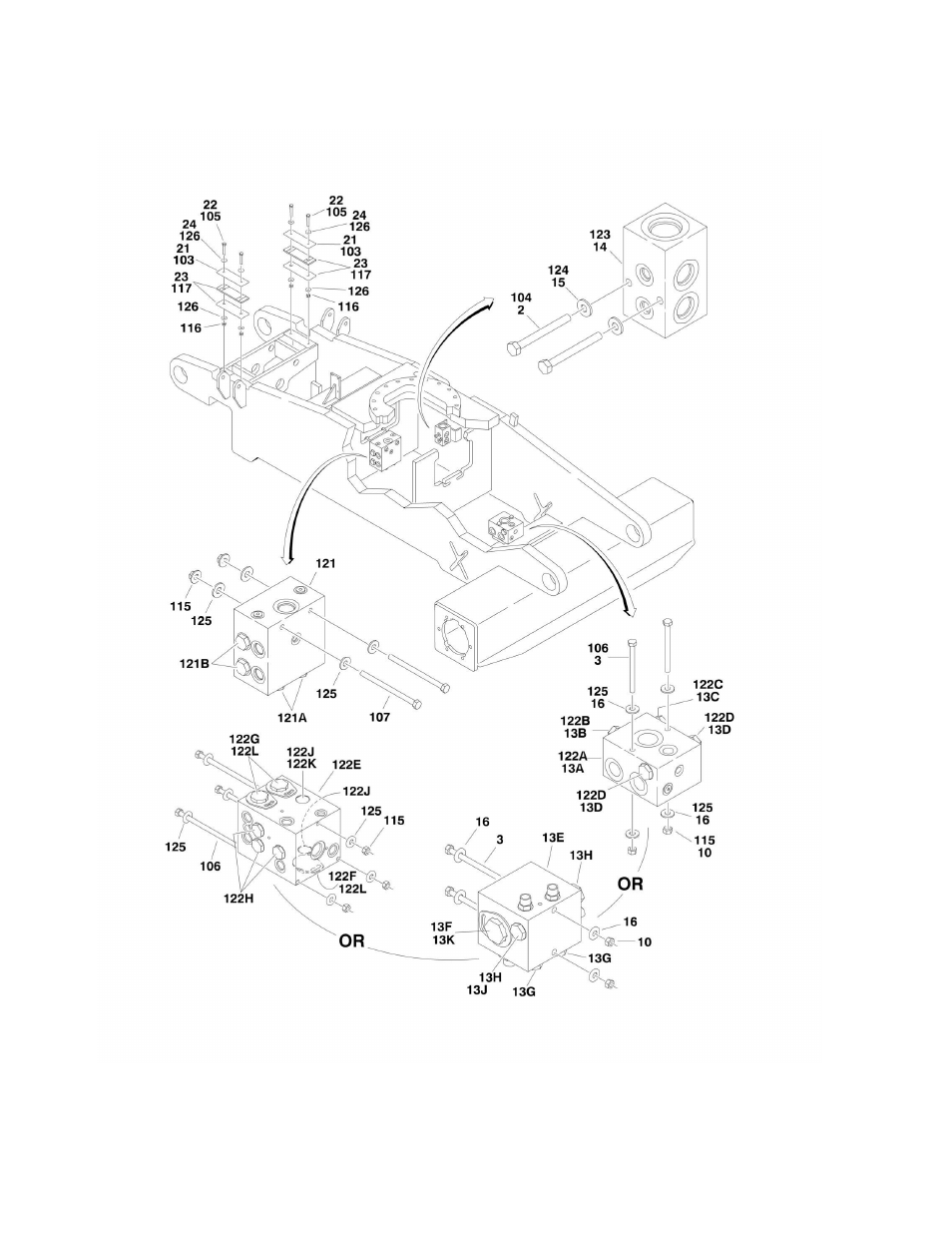 Figure 1-15. drive valves installations | JLG 450A_AJ Series II Parts Manual User Manual | Page 68 / 490