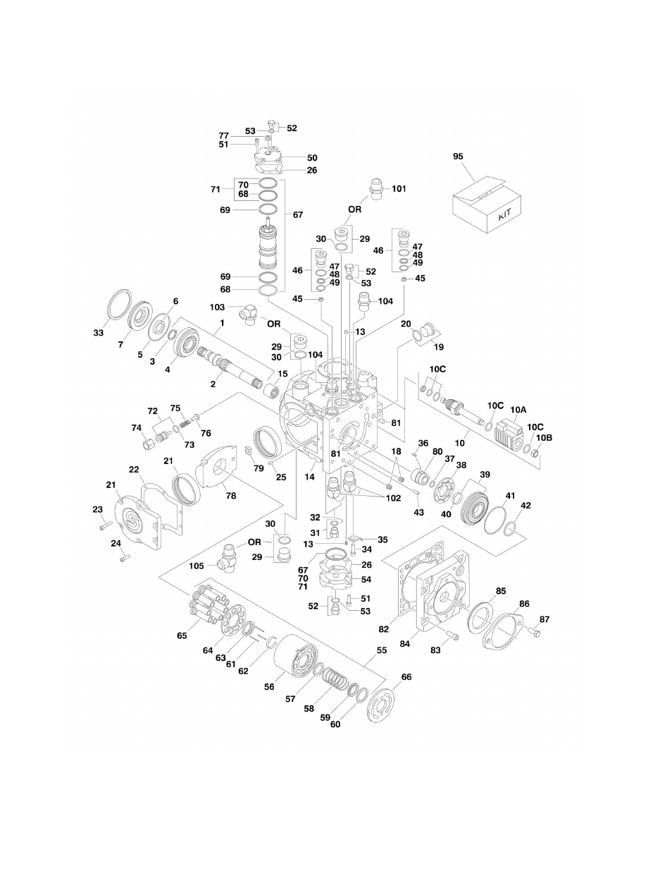 Figure 2-25. piston pump assembly | JLG 450A_AJ Series II Parts Manual User Manual | Page 190 / 428