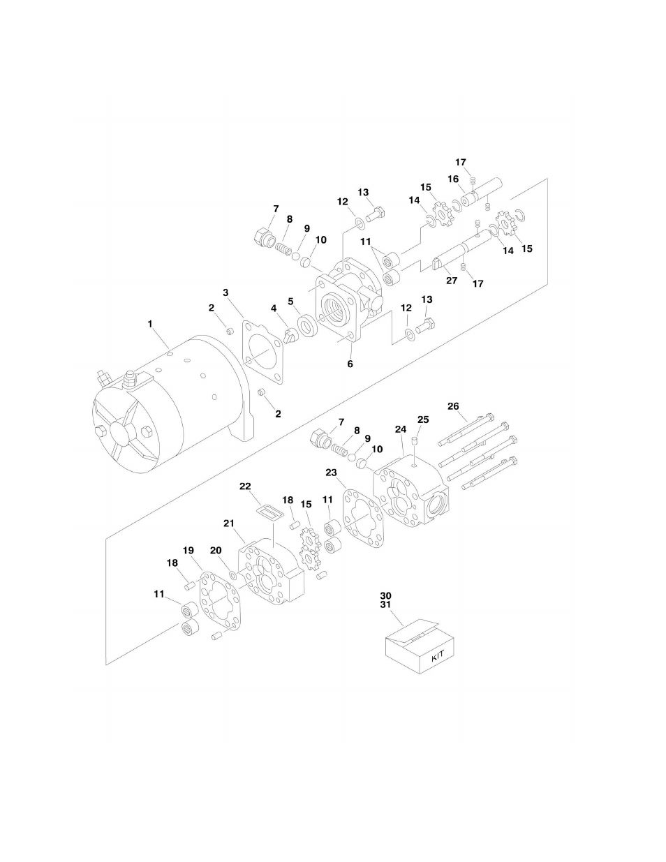 Figure 2-27. auxiliary pump assembly | JLG 450A_AJ Series II Parts Manual User Manual | Page 196 / 428
