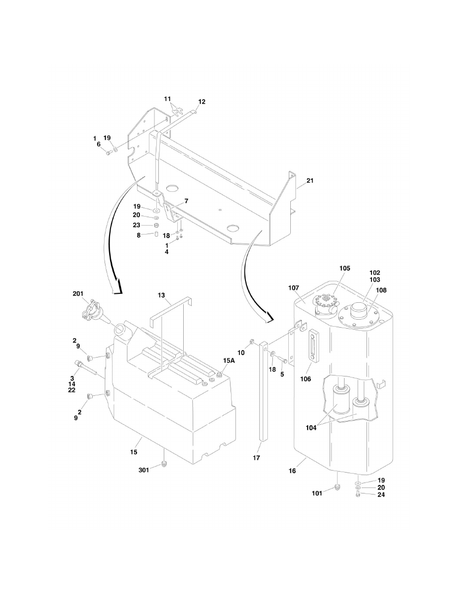 Figure 2-28. tank installations | JLG 450A_AJ Series II Parts Manual User Manual | Page 198 / 428