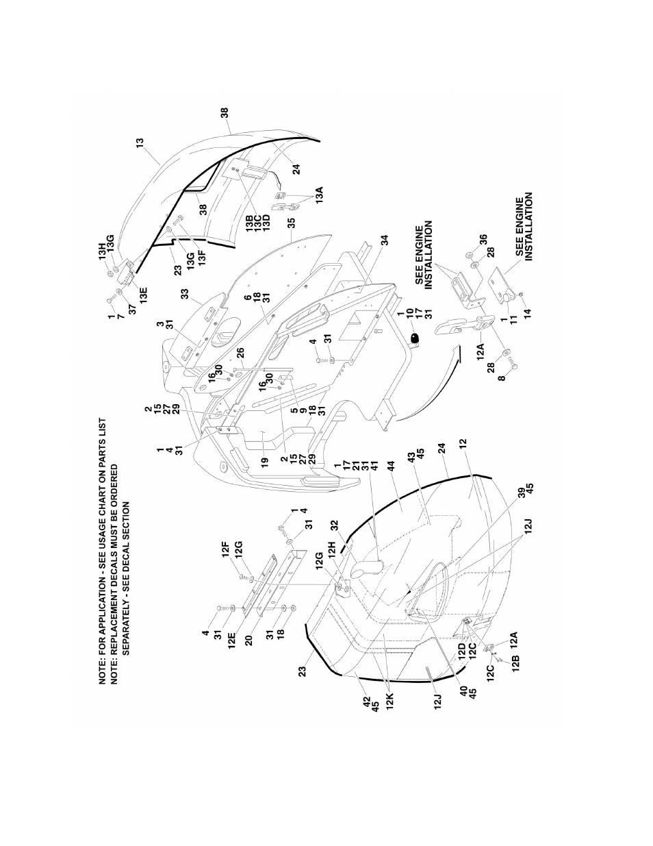 Figure 2-34. hoods installation | JLG 450A_AJ Series II Parts Manual User Manual | Page 220 / 428