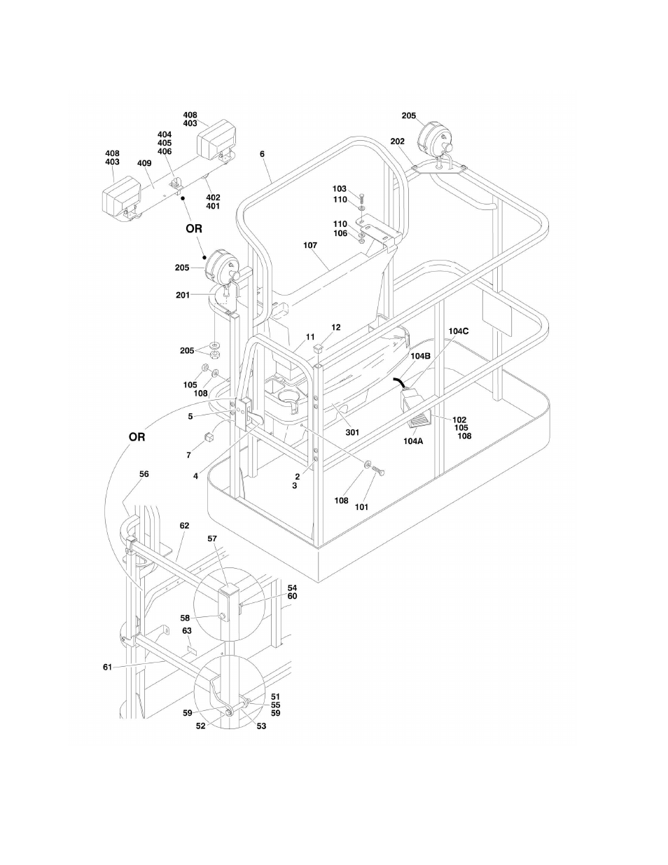 Figure 4-1. platform installation | JLG 450A_AJ Series II Parts Manual User Manual | Page 258 / 428