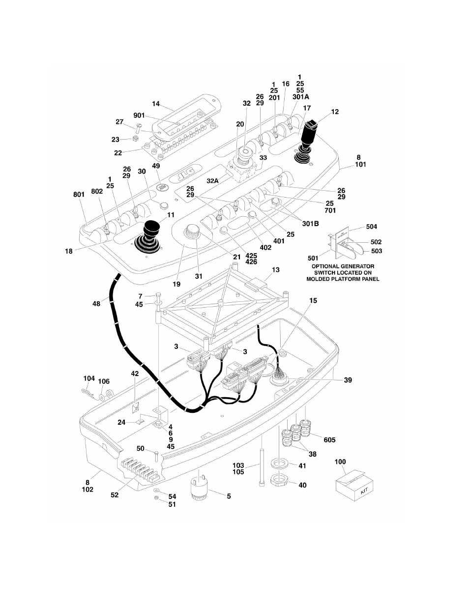 Figure 4-4. platform console assembly | JLG 450A_AJ Series II Parts Manual User Manual | Page 266 / 428