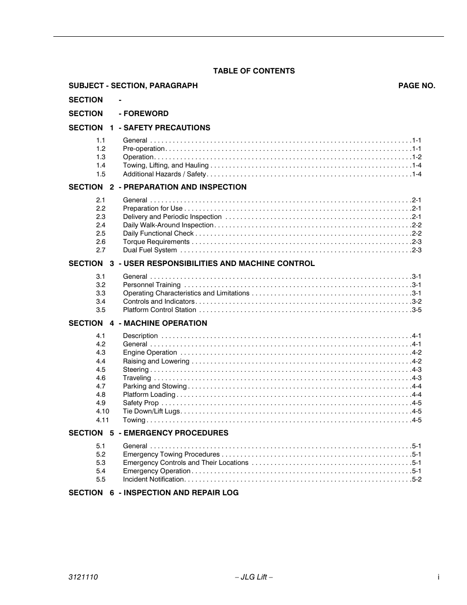 JLG 400CRT ANSI Operator Manual User Manual | Page 7 / 42