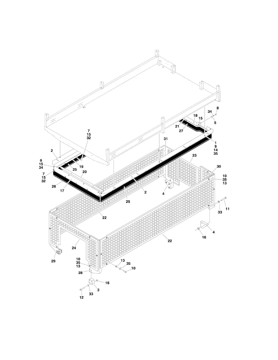 Figure 3-5. scissors guards installation | JLG M4069 Parts Manual User Manual | Page 106 / 210
