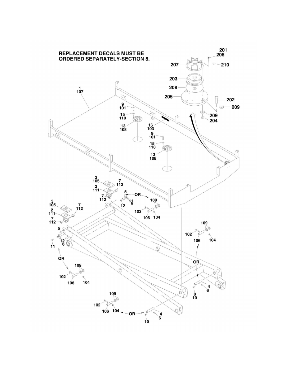 Figure 4-1. platform and accessories installation | JLG M4069 Parts Manual User Manual | Page 110 / 210