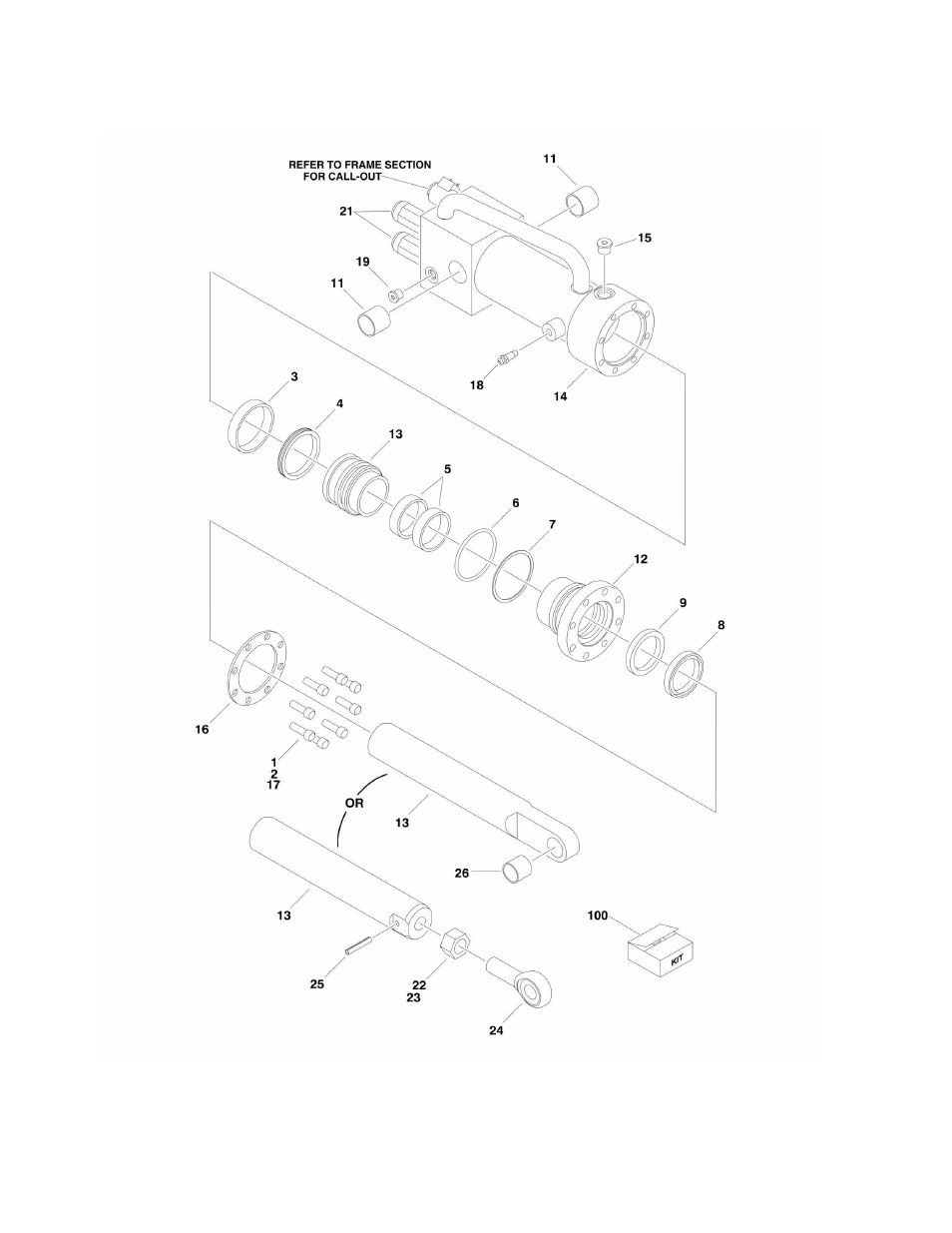 Figure 5-1. axle lockout cylinder assembly | JLG M4069 Parts Manual User Manual | Page 128 / 210