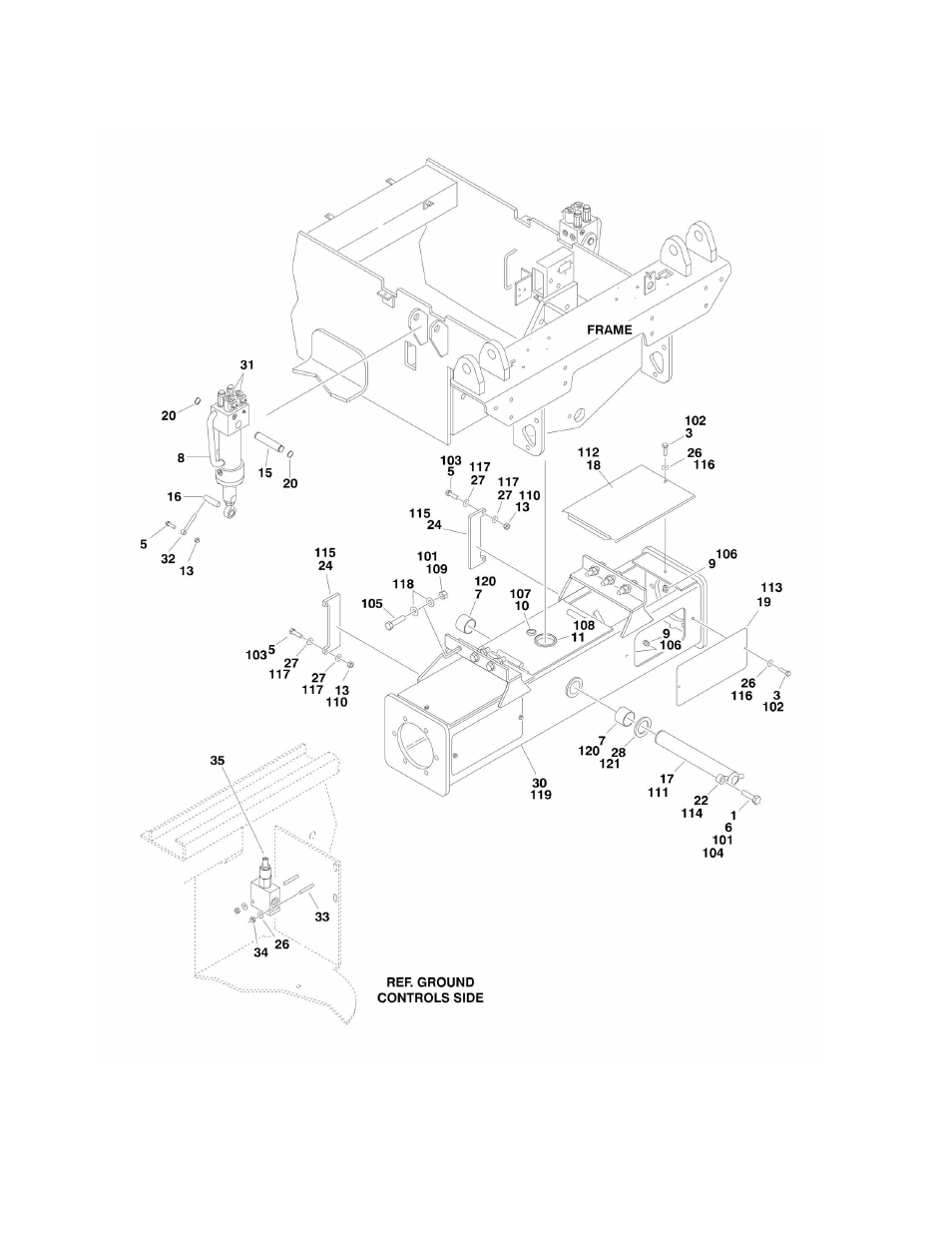 Figure 1-4. rear axle installation | JLG M4069 Parts Manual User Manual | Page 16 / 210