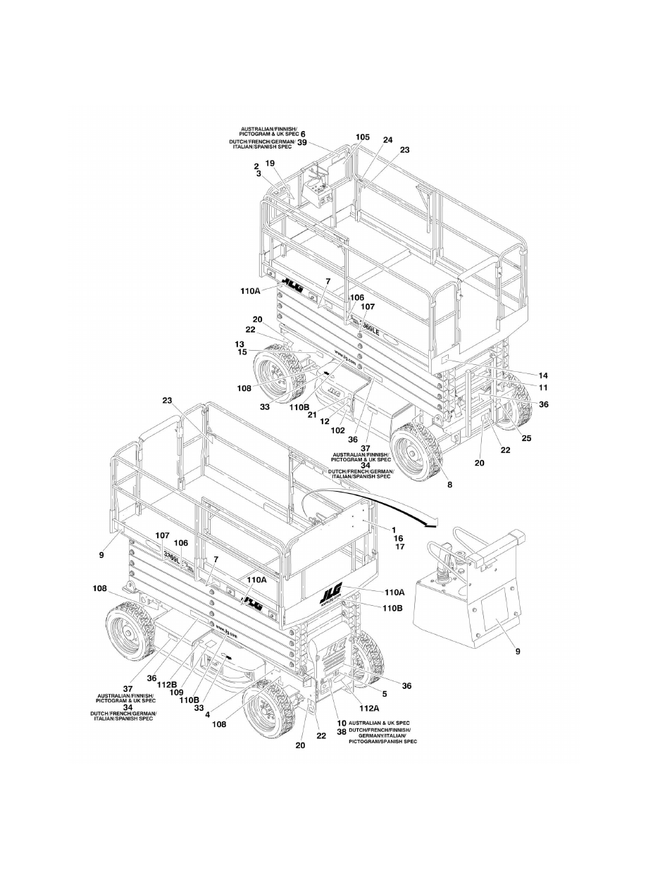 JLG M4069 Parts Manual User Manual | Page 186 / 210