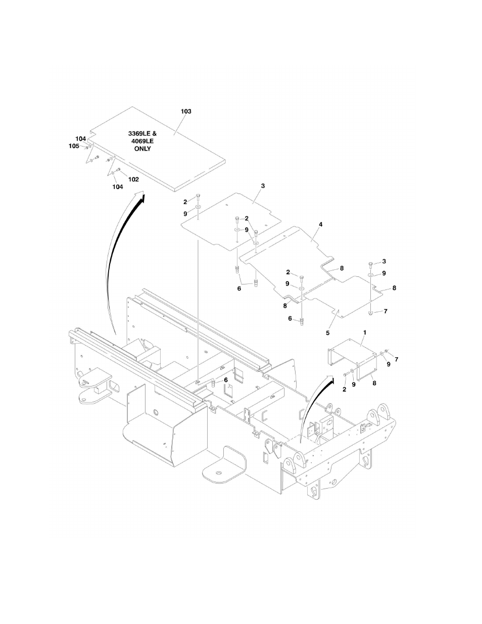 Figure 1-19. covers installation (frame mounted) | JLG M4069 Parts Manual User Manual | Page 68 / 210