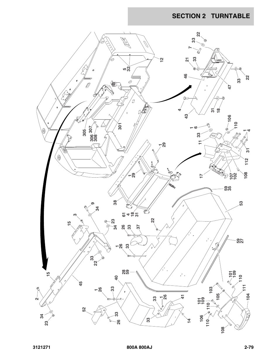 JLG 800A_AJ Parts Manual User Manual | Page 107 / 298