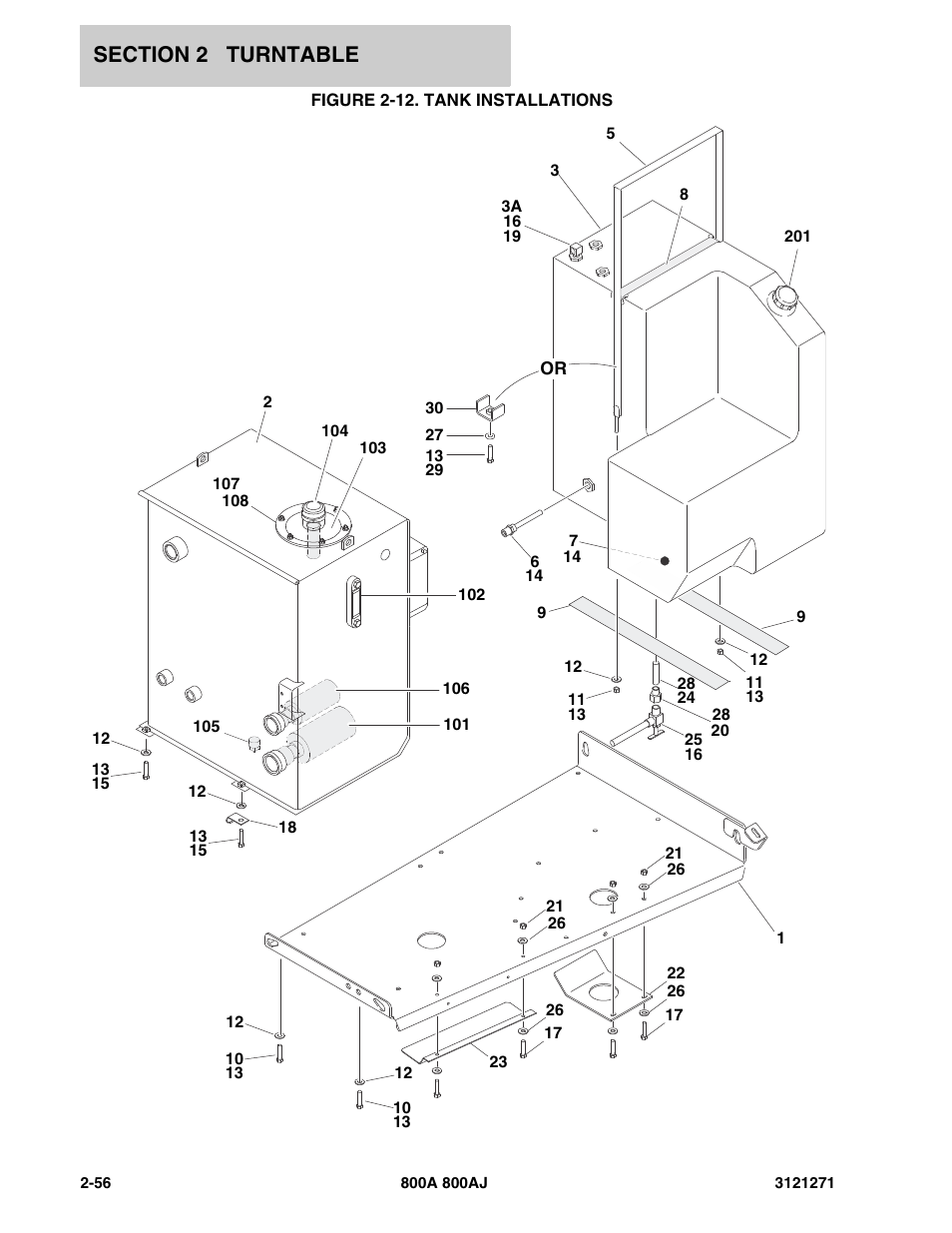 Figure 2-12. tank installations | JLG 800A_AJ Parts Manual User Manual | Page 84 / 298