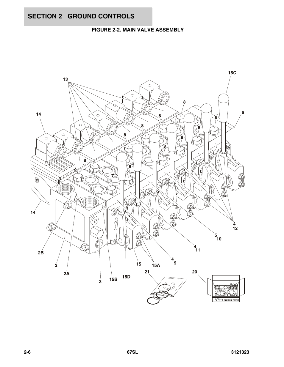Figure 2-2. main valve assembly | JLG 67SL Parts Manual User Manual | Page 28 / 136