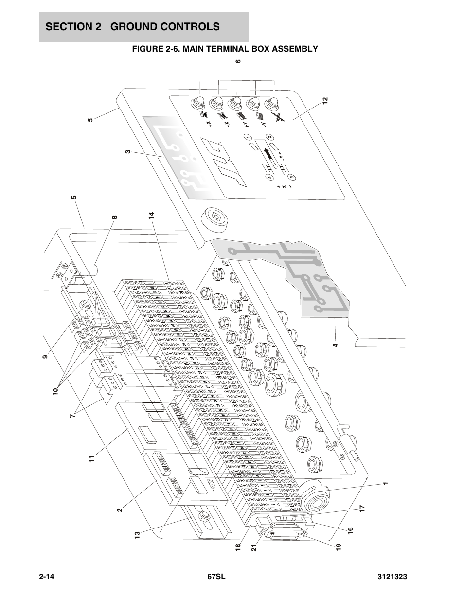 Figure 2-6. main terminal box assembly | JLG 67SL Parts Manual User Manual | Page 36 / 136