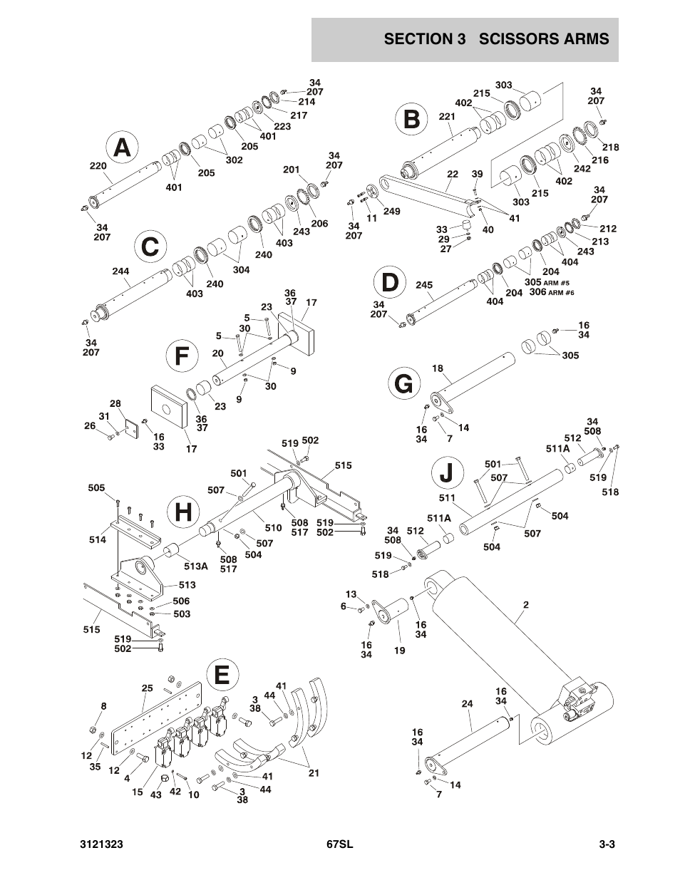 JLG 67SL Parts Manual User Manual | Page 53 / 136