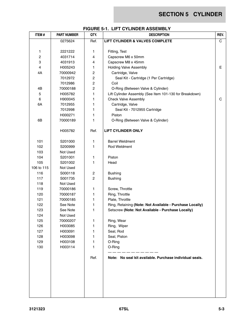 JLG 67SL Parts Manual User Manual | Page 75 / 136