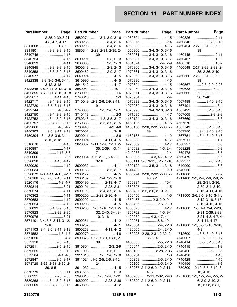 JLG 15SP Parts Manual User Manual | Page 127 / 130