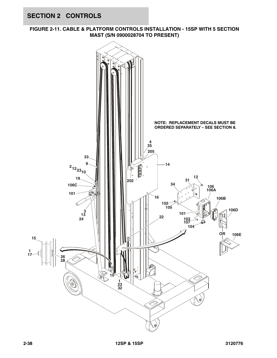 JLG 15SP Parts Manual User Manual | Page 50 / 130