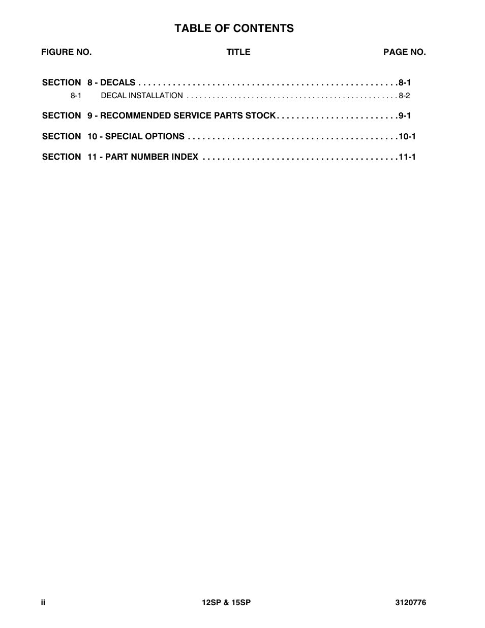 JLG 15SP Parts Manual User Manual | Page 6 / 130
