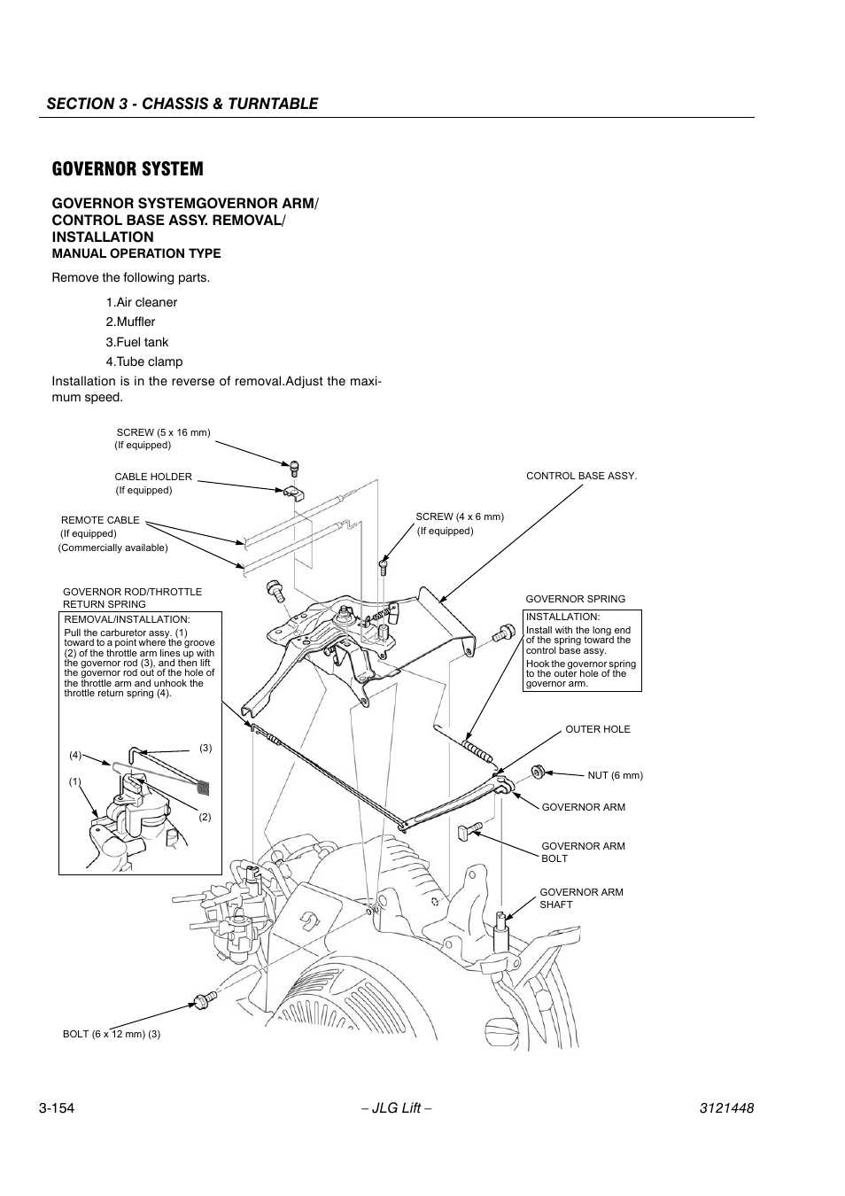 Governor system | JLG X23J - X700AJ Service Manual User Manual | Page 181 / 633