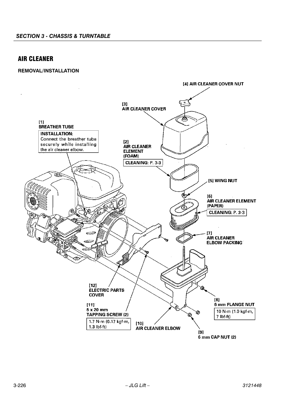 Air cleaner | JLG X23J - X700AJ Service Manual User Manual | Page 253 / 633